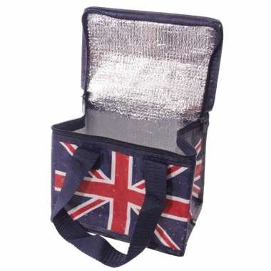 Union jack/united kingdom print blikjeskoeler koeltassen voor sixpack