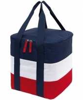 Grote koeltas blauw wit rood